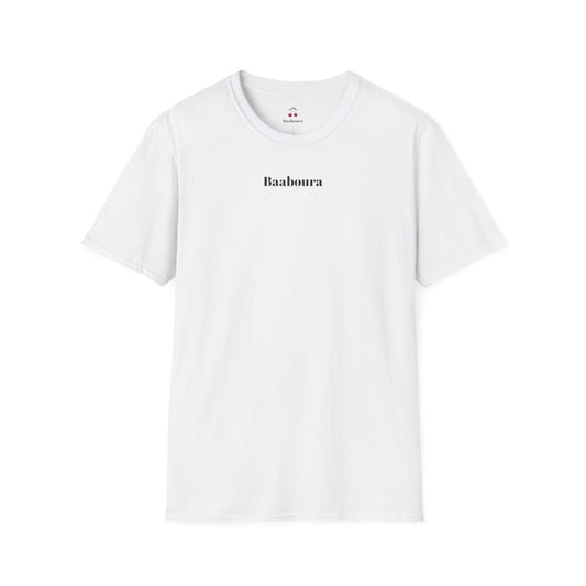 basic white shirt with logo, cherry edition